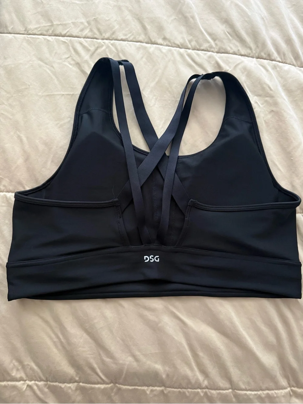 DSG Black Strappy Sports Bra - Women's Activewear
